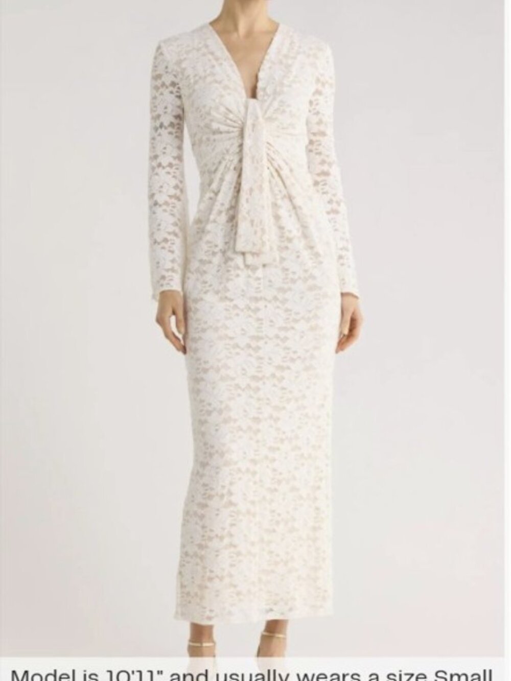 Dianne Von Furstenberg Stretch Lace Bell-Sleeved Maxi Dress  - NWT